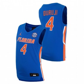 Florida Gators Anthony Duruji 2021-22 Royal College Basketball Replica Men Jersey