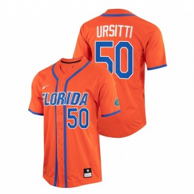 Florida Gators #50 Anthony Ursitti College Baseball Orange Jersey Full-Button Men