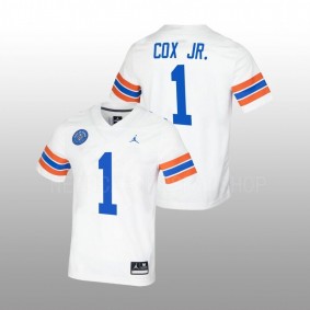 Brenton Cox Jr. Florida Gators Ring Of Honor White Untouchable Football #1 Jersey