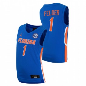 Florida Gators C.J. Felder 2021-22 Royal College Basketball Replica Men Jersey