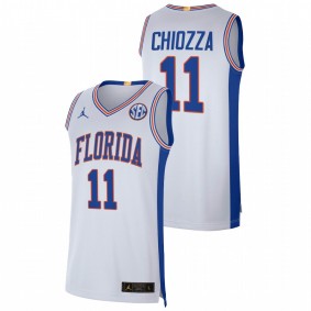 Florida Gators Chris Chiozza White Elite Limited NBA Alumni Men Jersey