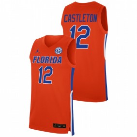 Colin Castleton #12 Orange Florida Gators 2021-22 Replica College Basketball Jersey