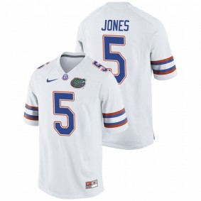 Emory Jones Florida Gators College Football 2021-22 White #5 Jersey