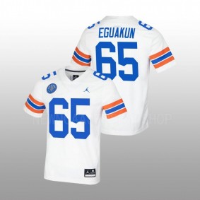 Kingsley Eguakun Florida Gators Ring Of Honor White Untouchable Football #65 Jersey