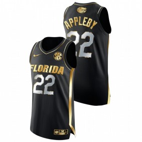 Florida Gators Tyree Appleby 2021-22 Black Golden Edition Authentic Men Jersey