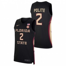 Anthony Polite #2 Black Florida State Seminoles 2022 College Basketball Jersey