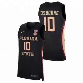 Malik Osborne #10 Black Florida State Seminoles 2022 College Basketball Jersey