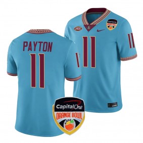 Patrick Payton 2023 Orange Bowl Florida State Seminoles #11 Jersey Blue Men's College Football Playoff Shirt