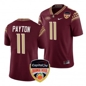 Florida State Seminoles Patrick Payton 2023 Orange Bowl #11 Garnet College Football Playoff Jersey Men's