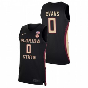 RayQuan Evans #0 Black Florida State Seminoles 2022 College Basketball Jersey