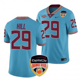 Rodney Hill 2023 Orange Bowl Florida State Seminoles #29 Jersey Blue Men's College Football Playoff Shirt