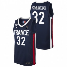 Victor Wembanyama #32 Blue France Basketball 2019 FIBA U16 European Championship Jersey