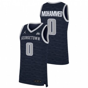 Georgetown Hoyas Aminu Mohammed 2022 Navy College Basketball Men Jersey