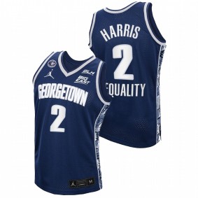 Men Georgetown Hoyas Dante Harris 2021 Navy Equality Honor John Thompson Jr. Jersey