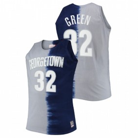 Georgetown Hoyas Jeff Green Navy Gray Tie-Dye Color Crash Men Jersey