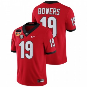 Brock Bowers Georgia Bulldogs 2021 Orange Bowl Red College Football Playoff #19 Jersey