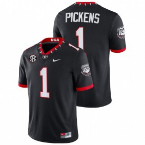 George Pickens Georgia Bulldogs Block Number Font Black 100th Anniversary #1 Jersey