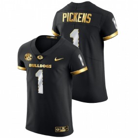 George Pickens Georgia Bulldogs Golden Edition Black College Football #1 Jersey