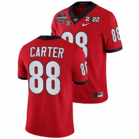 Jalen Carter Georgia Bulldogs 2021-22 CFP National Champions Red #88 Jersey