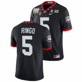 Kelee Ringo Georgia Bulldogs 3-Times CFP National Champions Black Alternate #5 Jersey