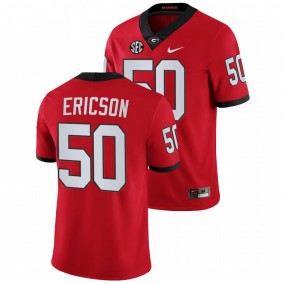 Warren Ericson Georgia Bulldogs Block Number Font 2022 Red Chick-fil-A #50 Jersey