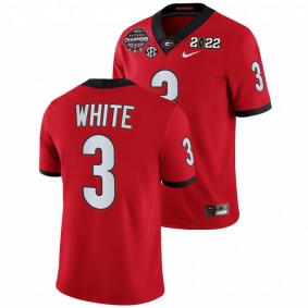 Zamir White Georgia Bulldogs 2021-22 CFP National Champions Red #3 Jersey