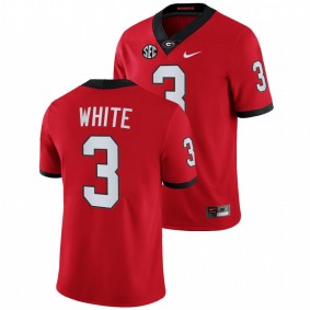 Zamir White Georgia Bulldogs Block Number Font 2022 Red Chick-fil-A #3 Jersey