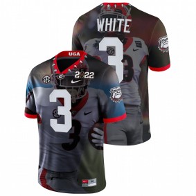 Zamir White Georgia Bulldogs 2022 National Championship Black Decisive Highlights #3 Jersey