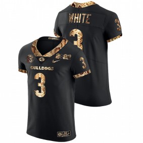 Zamir White Georgia Bulldogs 2022 College Football Playoff Black Python Skin #3 Jersey