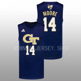 Jalon Moore #14 Navy Georgia Tech Yellow Jackets 2022-23 Swingman Basketball Jersey