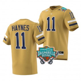 Men's Jamal Haynes Georgia Tech Yellow Jackets 2023 Gasparilla Bowl Brown #11 Football Jersey