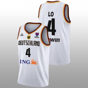 Germany Basketball Maodo Lo White FIBA EuroBasket 2022 Home Men Jersey