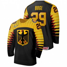 Germany Florian Bugl #29 Black 2022 IIHF World Junior Championship Away Hockey Jersey