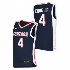 Aaron Cook Jr. Gonzaga Bulldogs 2020-21 Navy Elite College Basketball Jersey