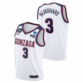 Andrew Nembhard Gonzaga Bulldogs White 2021 March Madness Final Four WCC Jersey