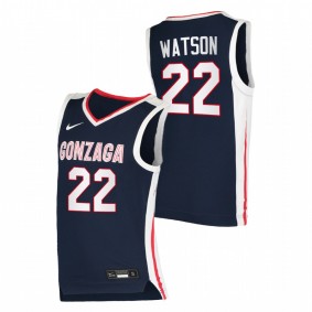 Anton Watson Gonzaga Bulldogs 2020-21 Navy Elite College Basketball Jersey