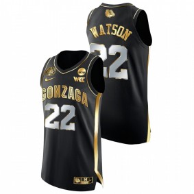 Gonzaga Bulldogs Anton Watson 2021-22 Black Golden Edition Basketball Authentic Men Jersey