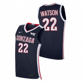 Gonzaga Bulldogs Anton Watson 2021-22 Navy College Basketball Elite Men Jersey