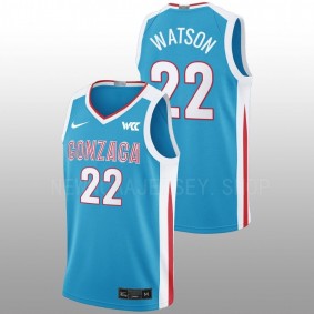 Gonzaga Bulldogs Anton Watson 2022-23 Blue College Basketball N7 Men Jersey