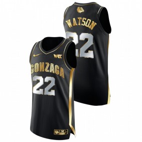 Anton Watson Gonzaga Bulldogs Black Golden Edition College Basketball Jersey