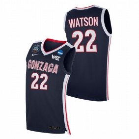 Anton Watson Gonzaga Bulldogs Navy 2021 March Madness Final Four WCC Jersey