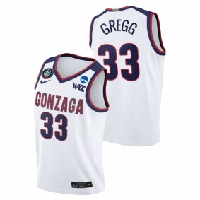 Ben Gregg Gonzaga Bulldogs White 2021 March Madness Final Four WCC Jersey