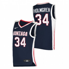 Gonzaga Bulldogs Chet Holmgren Navy 2022 NBA Draft top prospect Elite Jersey