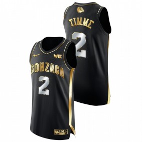 Drew Timme Gonzaga Bulldogs Black Golden Edition College Basketball Jersey