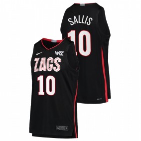 Gonzaga Bulldogs Hunter Sallis 2022 Black College Basketball Limited Men Jersey