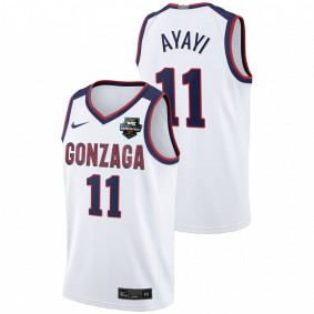 Men Gonzaga Bulldogs #11 White Joel Ayayi Limited 2021 WCC Mens Basketball Conference Tournament Champions Jersey