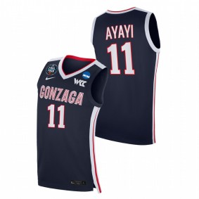 Joel Ayayi Gonzaga Bulldogs Navy 2021 March Madness Final Four WCC Jersey