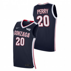 Gonzaga Bulldogs Kaden Perry 2021-22 Navy College Basketball Elite Men Jersey