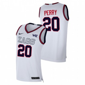 Gonzaga Bulldogs Kaden Perry 2021-22 White College Basketball Replica Men Jersey