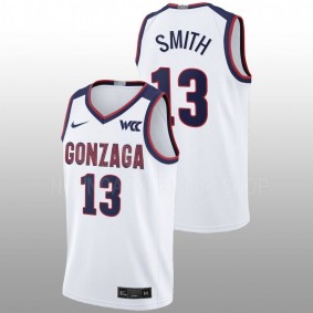 Malachi Smith #13 White Gonzaga Bulldogs 2022-23 College Basketball Jersey